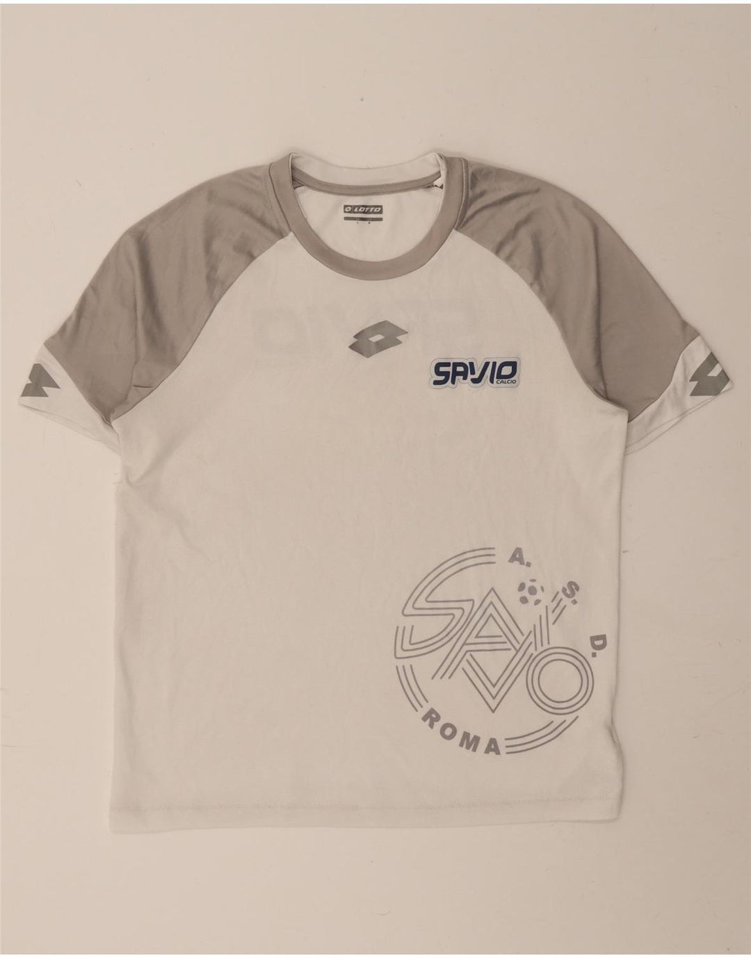 Męska koszulka z grafiką LOTTO Top z poliestru w kolorze średniej bieli