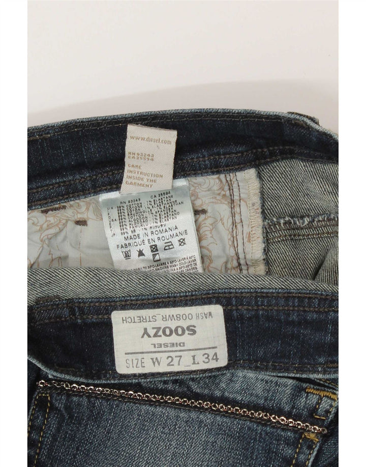 Damskie jeansy Diesel Soozy Bootcut W27 L30 Niebieskie bawełniane