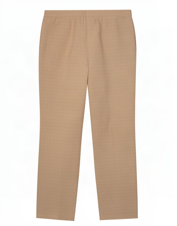 Spodnie damskie Marks & Spencer UK 16 Large W36 L29 Beżowa kratka