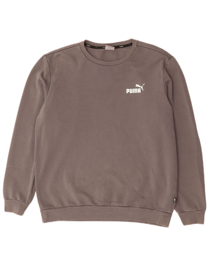 Męska bluza Puma Sweter, duża, szara, bawełniana
