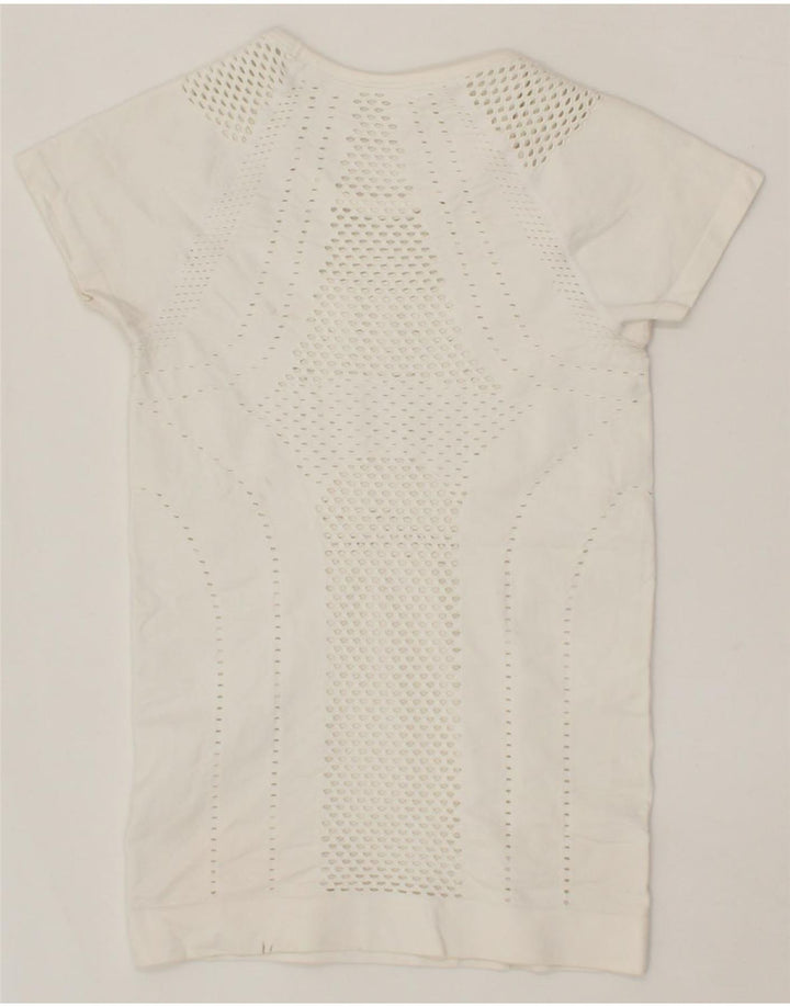 ATHLETA Womens T-Shirt Top UK 4 XS White Nylon Vintage Athleta and Second-Hand Athleta from Messina Hembry 