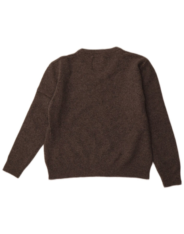 JACK WILLS Damski sweter z dekoltem w kształcie litery V, UK 18 XL, szara wełna merynosowa