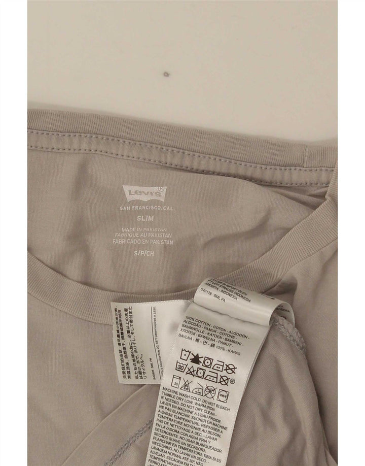 Męski T-shirt Levi's Slim Fit, mały, szary, bawełniany