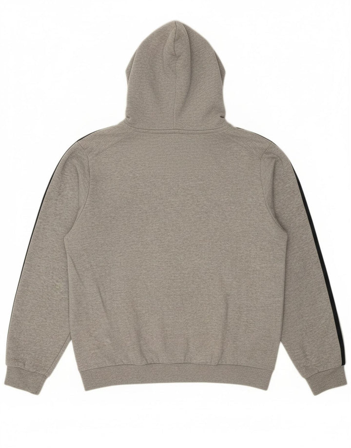 Męska bluza z kapturem Adidas, średnia, szara, bawełniana nakrapiana