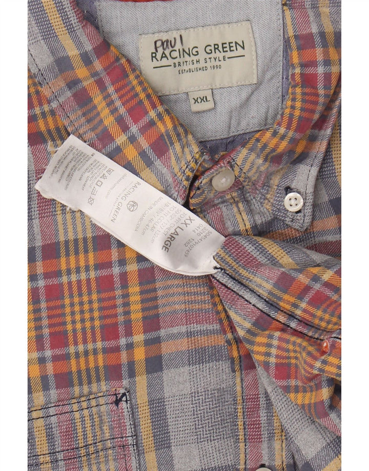 Męska koszula flanelowa VINTAGE 2XL wielokolorowa bawełniana krata