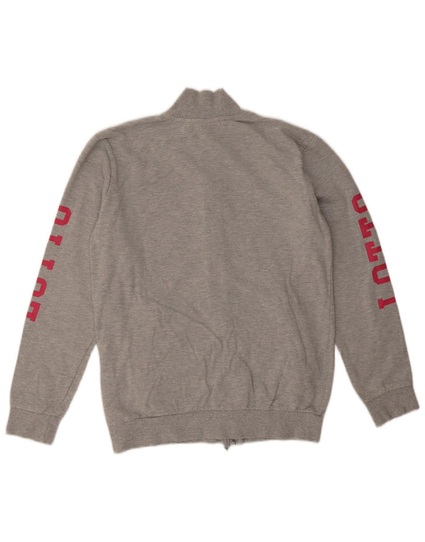 Damska kurtka dresowa Lotto Graphic UK 14 Średnia szara bawełniana nakrapiana