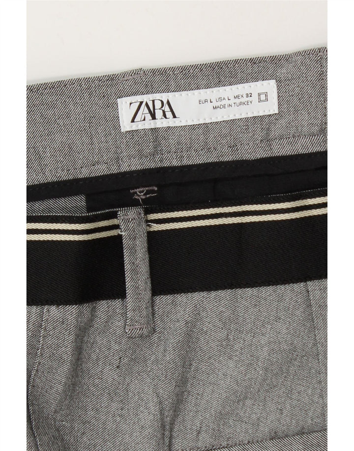 Męskie zwężane spodnie chino Zara, duże, W32 L29, szare