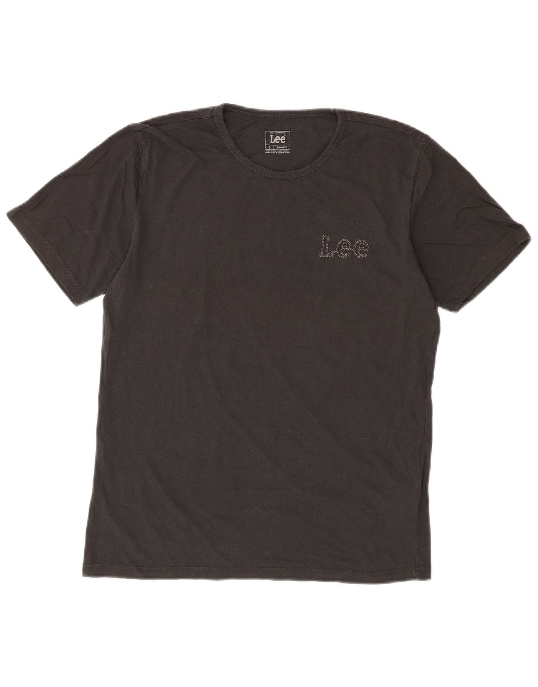 Męski t-shirt Lee o regularnym kroju, mały, szary, bawełniany