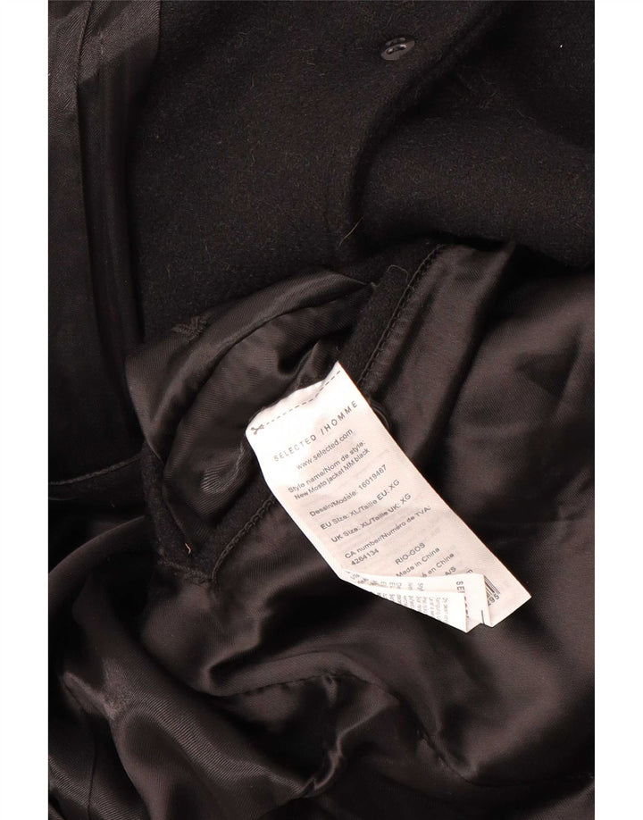 Płaszcz męski Selected Homme UK 42 XL, czarna wełna