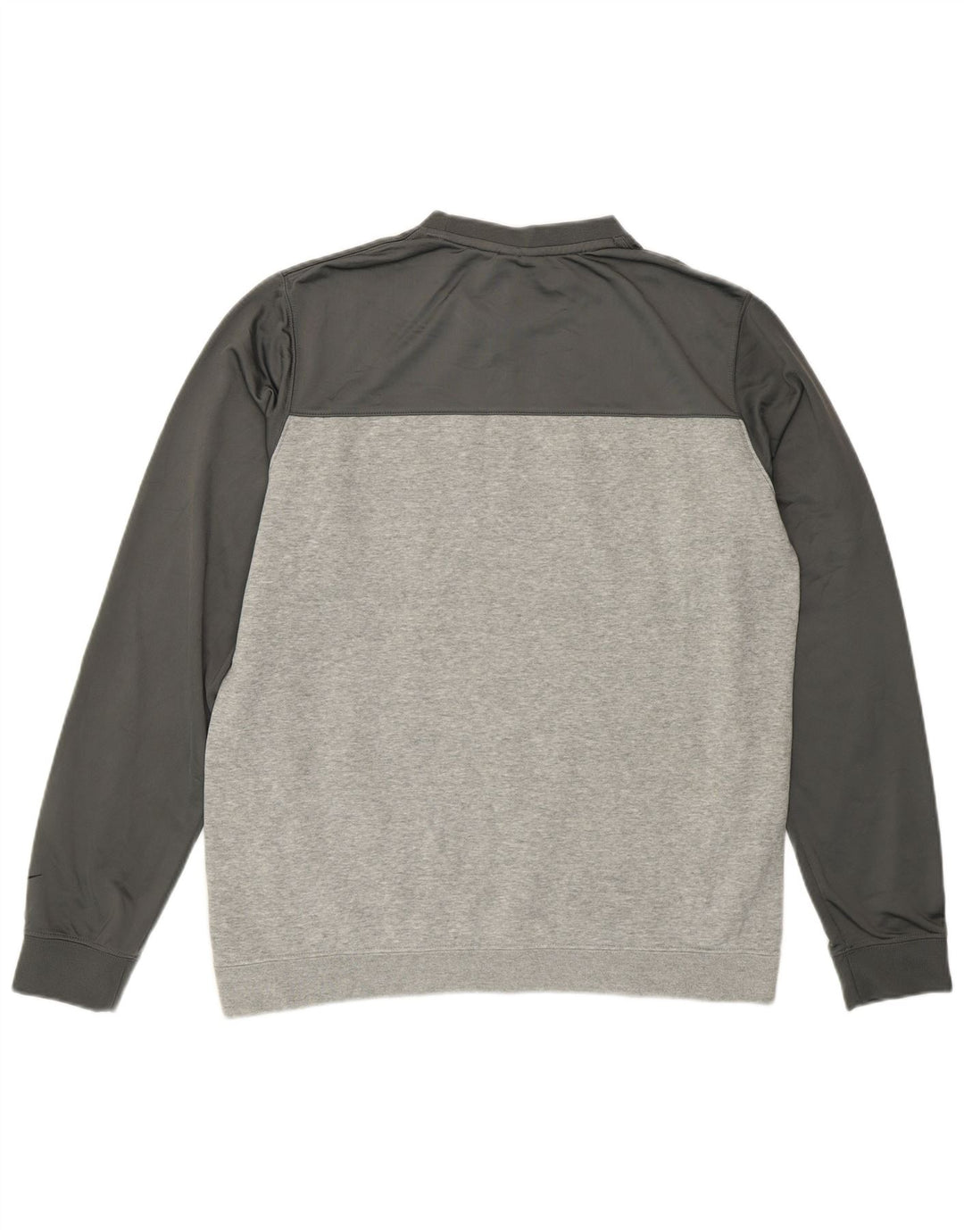 Męska bluza Nike z grafiką, bawełniana, średnioszara, z blokami kolorów