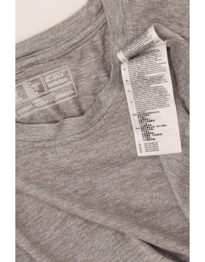 T-shirt męski New Balance, średni szary poliester