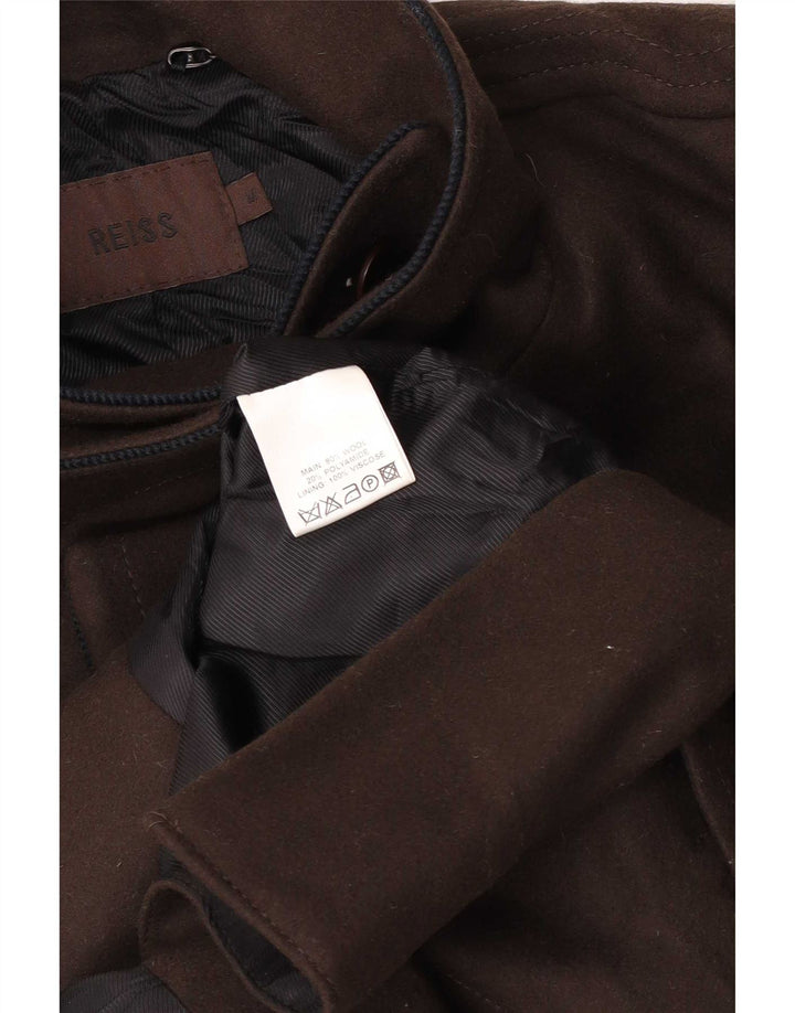 Płaszcz męski Reiss UK 38 Średni brązowy wełniany