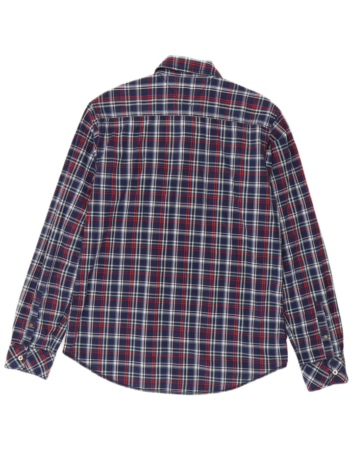 Koszula męska Tommy Hilfiger, bawełniana, w średnią granatową kratkę