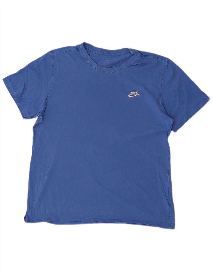 T-shirt męski Nike, bawełniany, średni niebieski