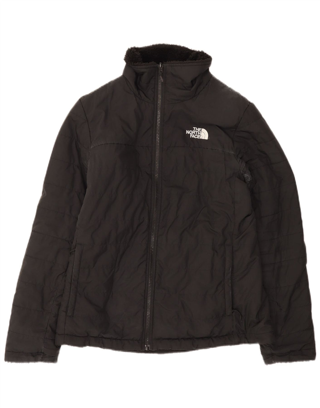 Dwustronna wyściełana kurtka damska The North Face UK 14, średni czarny poliester