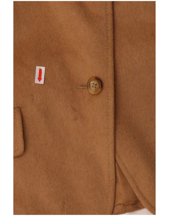 MAX MARA Damska marynarka zapinana na 4 guziki UK 14, duża, beżowa, Camelhair Classic