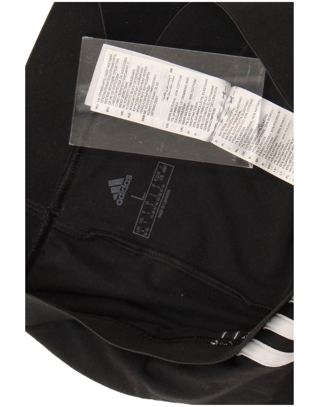 Legginsy damskie ADIDAS UK 16/18, duże, czarne, bawełniane