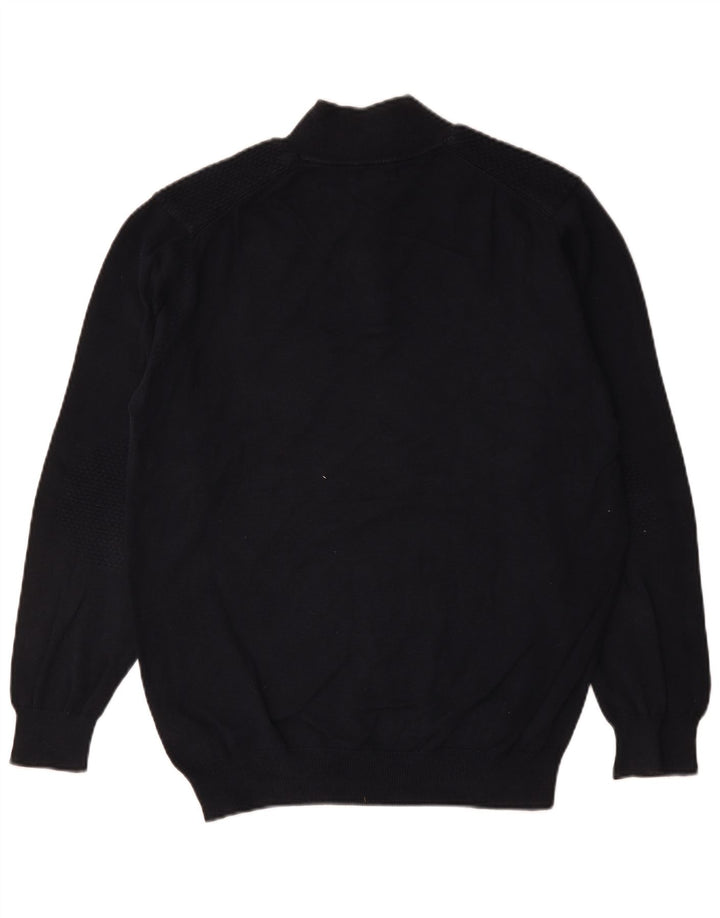 Męski sweter zapinany na guziki Massimo Dutti XL, granatowy, bawełniany