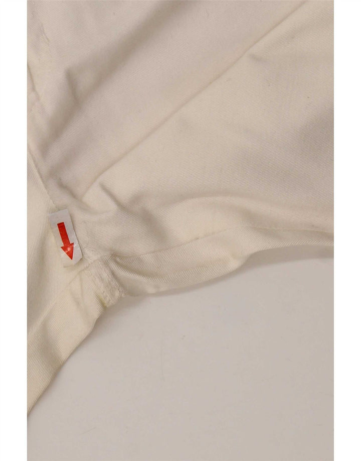 Damskie spodnie Capri z wysokim stanem Roccobarocco IT 44 Medium W26 L22 Białe