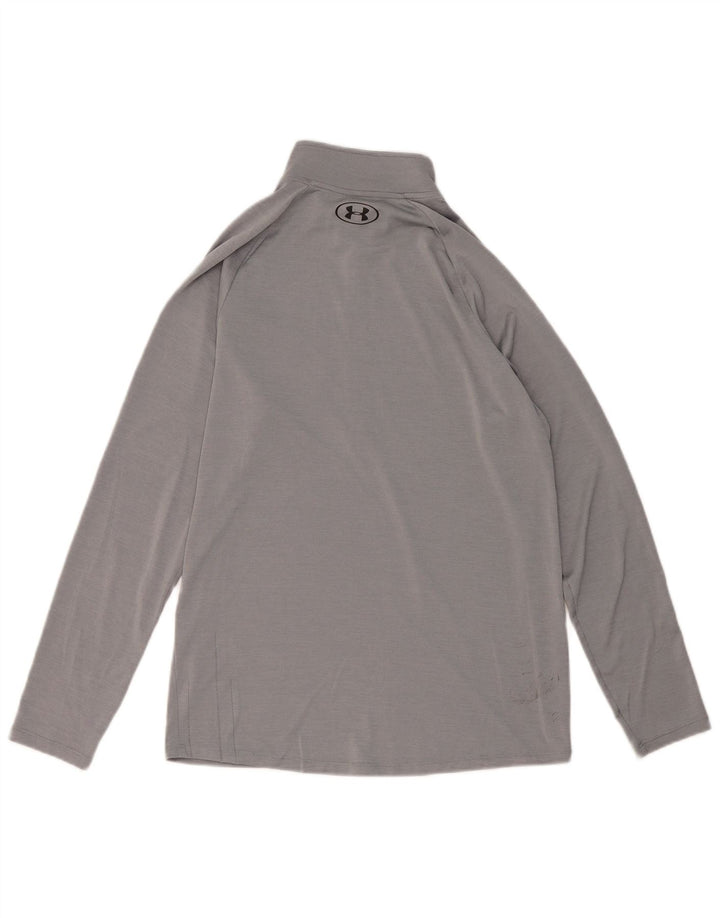 Męski dres UNDER ARMOUR Heat Gear z zamkiem błyskawicznym, średnioszary