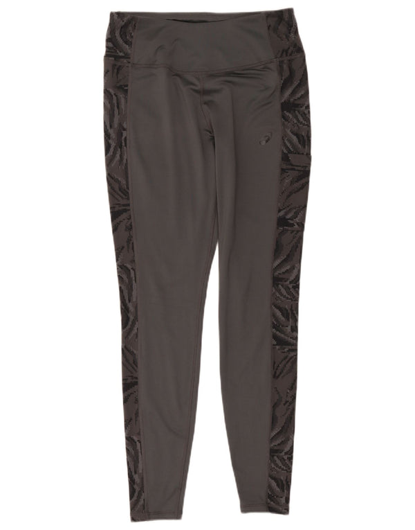 Legginsy damskie Asics UK 14, średnioszare, poliestrowe z nadrukiem zwierzęcym