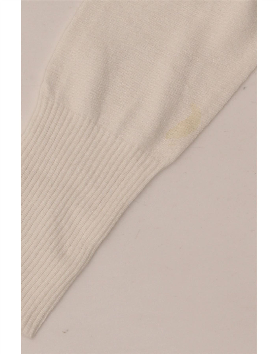 Damski sweter o przedłużonym fasonie Zara UK 12, średni biały bawełniany