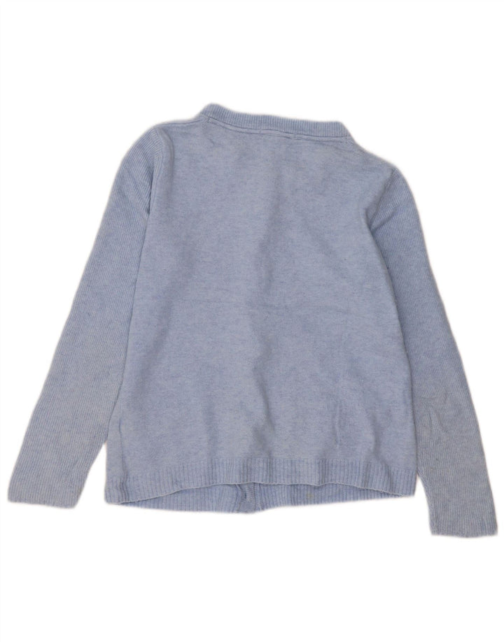 WHITE STUFF Damski sweter kardigan UK 12 Średni niebieski nylon