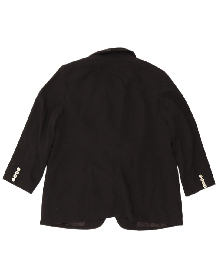 Damska marynarka zapinana na 2 guziki Ralph Lauren US 14 XL, czarna wełna