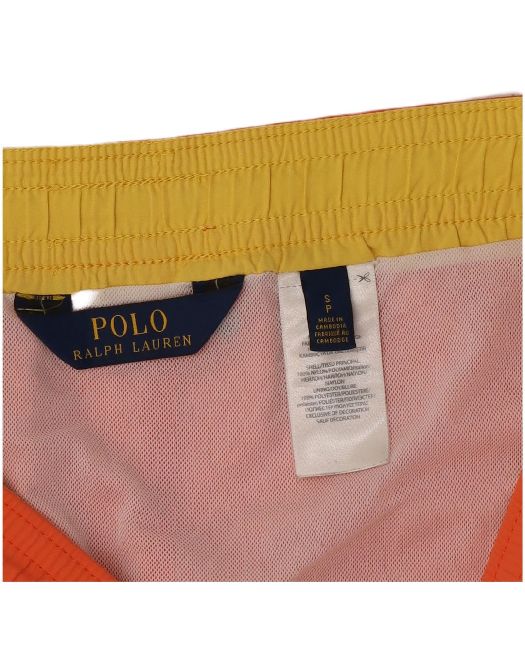 Męskie spodenki kąpielowe Polo Ralph Lauren, małe, pomarańczowe, nylonowe