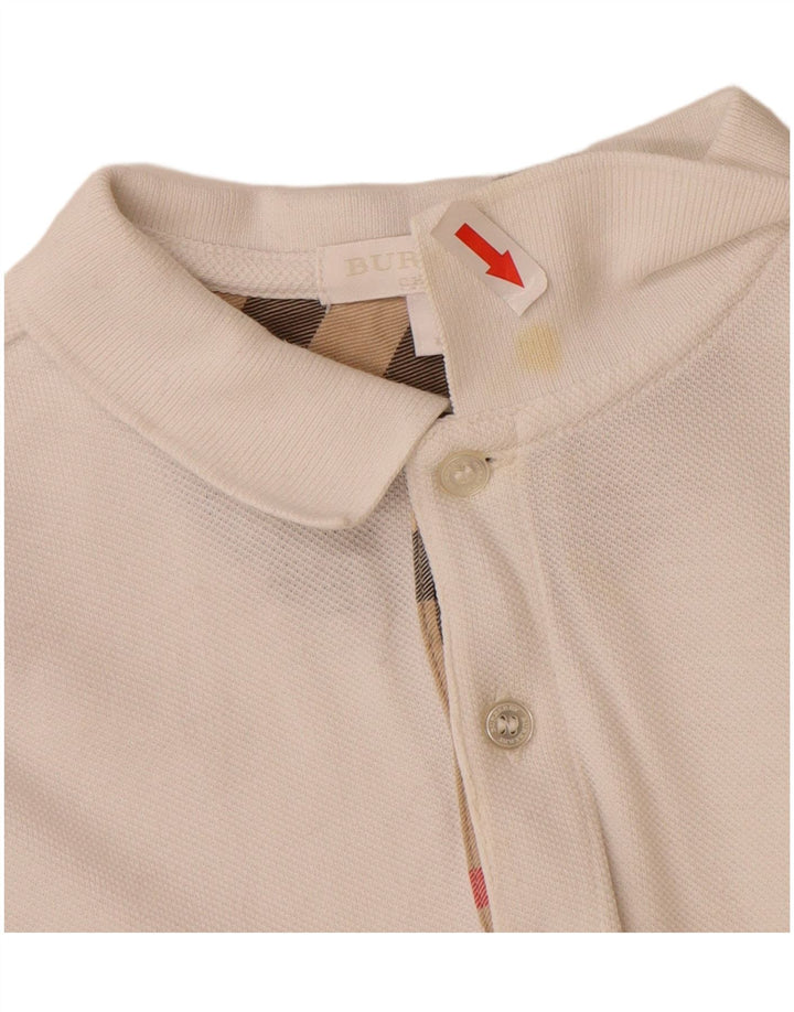 Chłopięca koszulka polo Burberry, 6-7 lat, biała, bawełniana