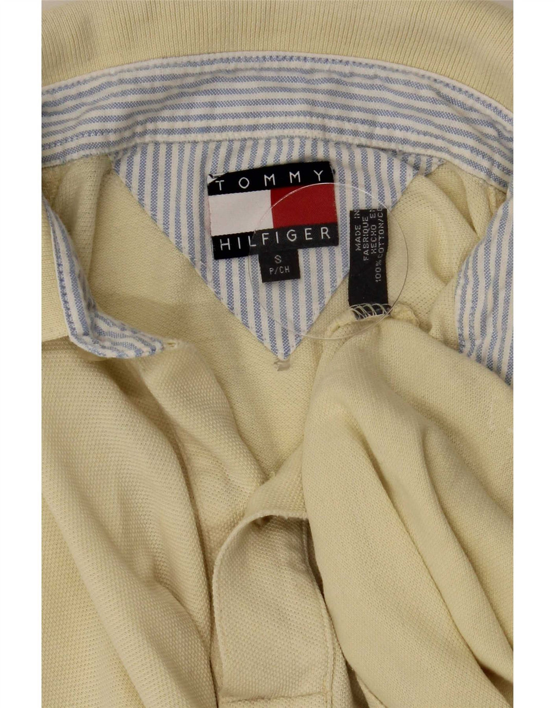 Męska koszulka polo Tommy Hilfiger, mała, żółta, bawełniana