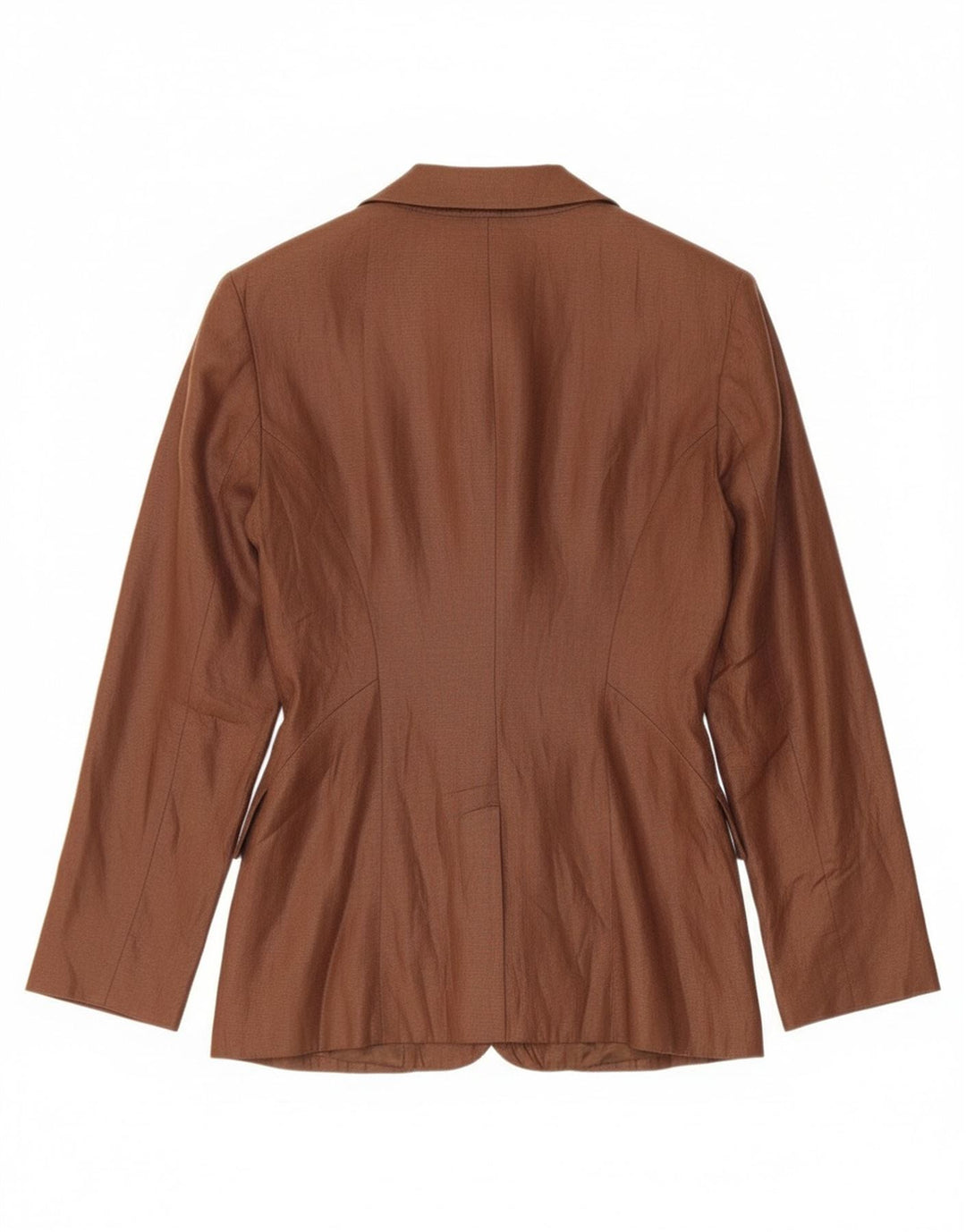 Vintage damska marynarka zapinana na 3 guziki UK 10, mała brązowa