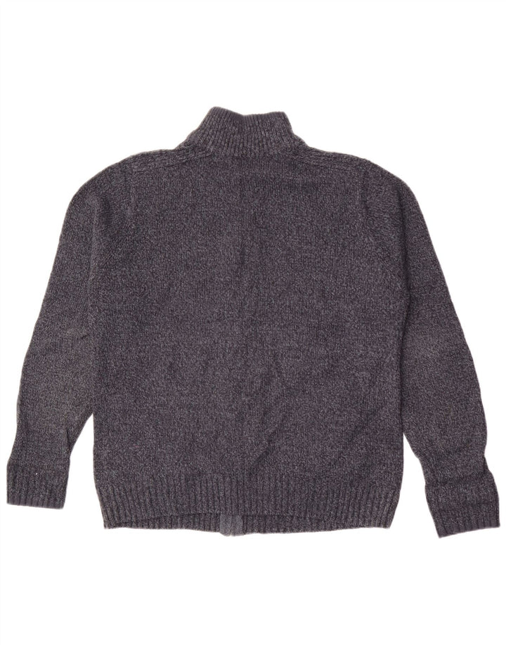 Męski sweter rozpinany Marks & Spencer o regularnym kroju, średni, granatowy, nakrapiany
