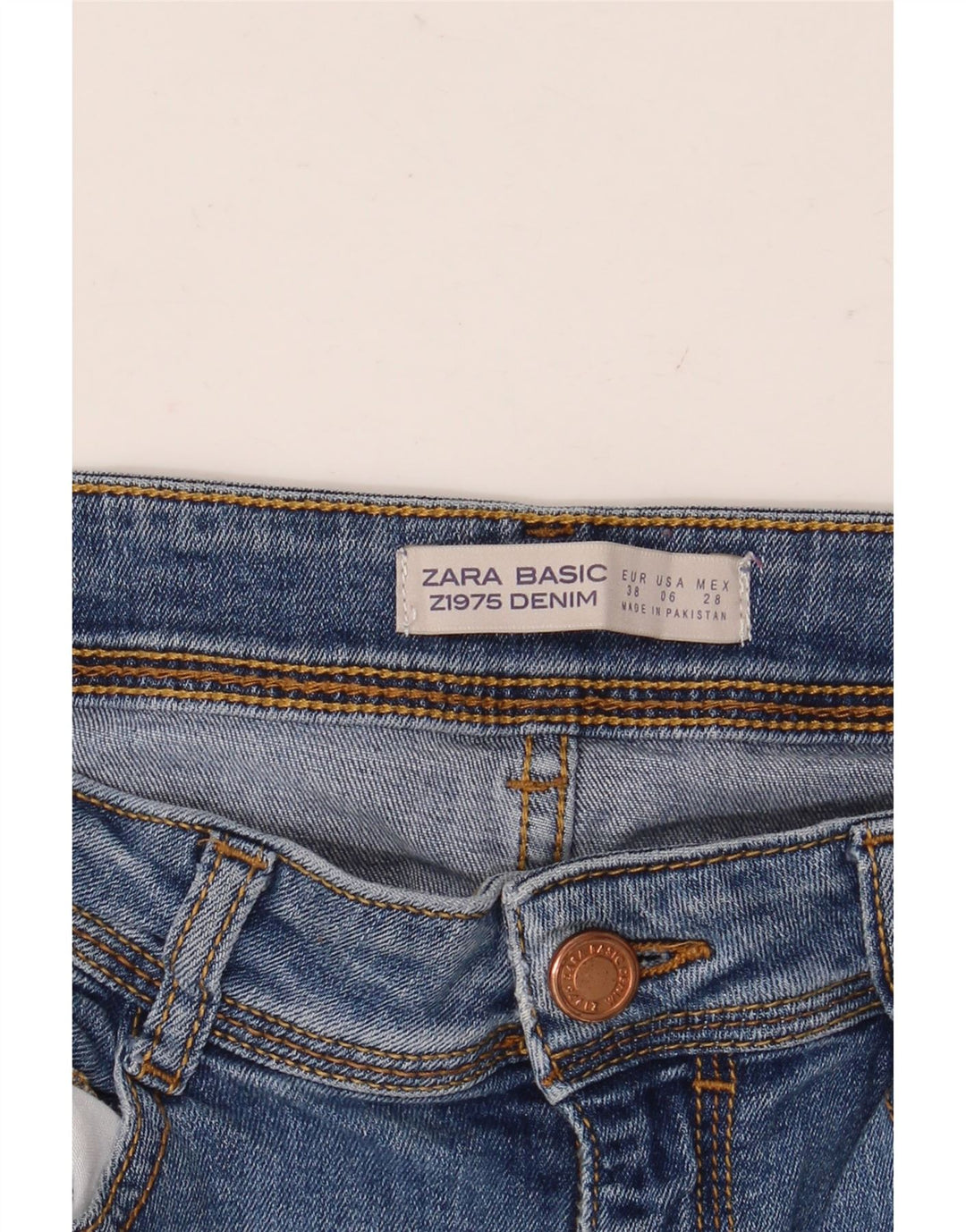 Damskie jeansy slim fit ZARA EU 38 Small W28 L30 Niebieskie