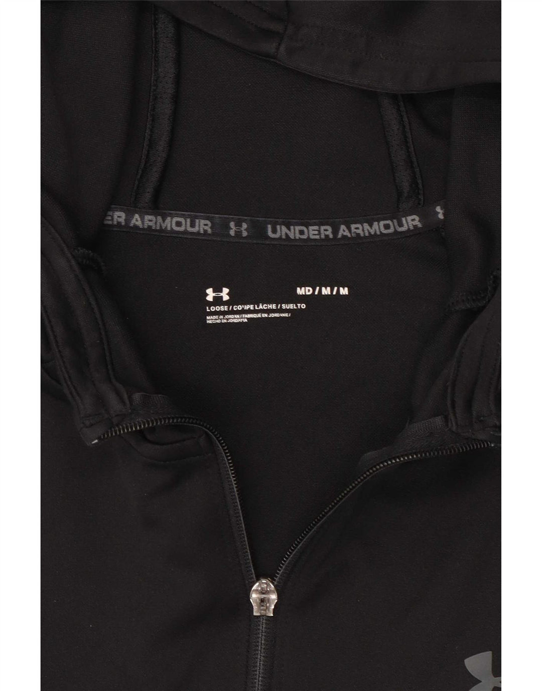 Męski sweter z kapturem i zamkiem Under Armour, średni czarny