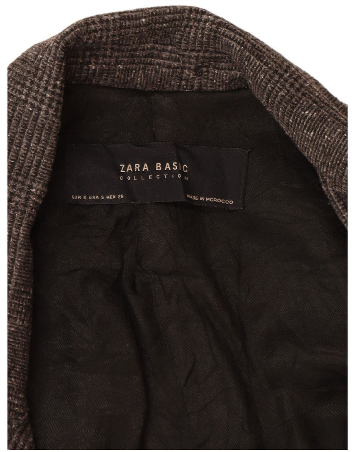 Zara damska marynarka oversize zapinana na 1 guzik, UK 10, mała, szara pepitka