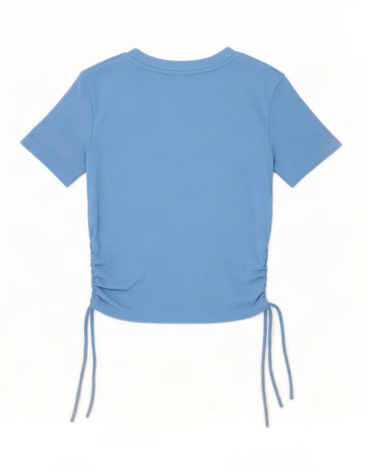 Damska krótka koszulka Zara Top UK 8 Small Blue Polyester