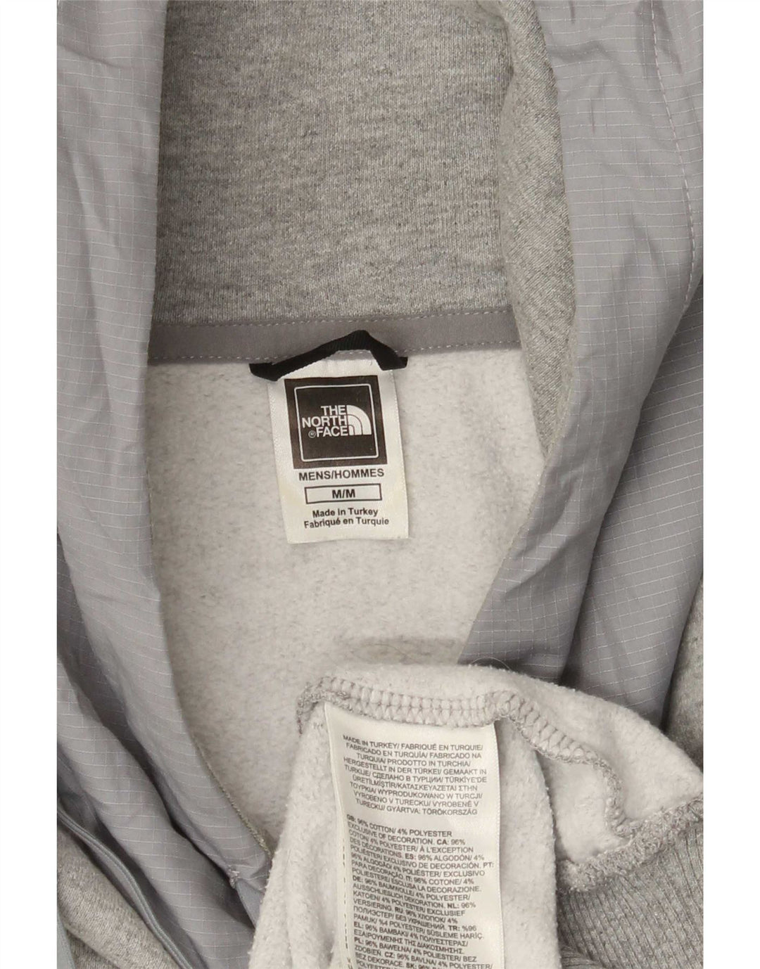 Męski sweter z kapturem The North Face, średnioszary, bawełniany
