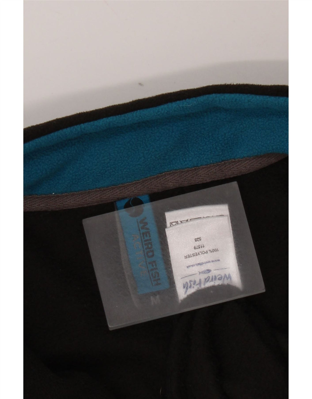 Męski sweter polarowy Weird Fish z zamkiem błyskawicznym, średni czarny poliester