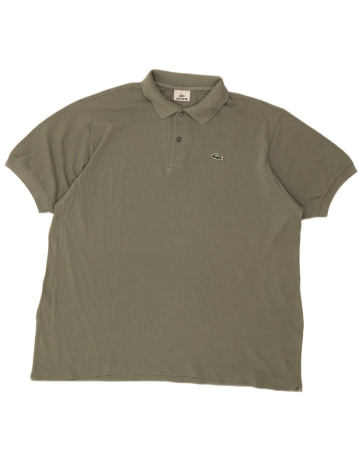 Męska koszulka polo Lacoste, rozmiar 7, 2XL, bawełna khaki