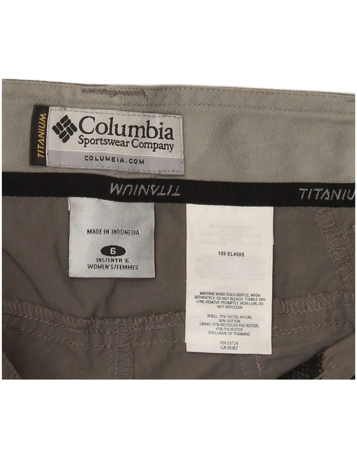 Damskie spodenki cargo Columbia Titanium US 6 Medium W32 Szare Tactel