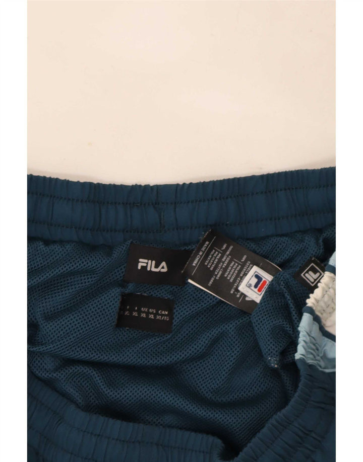 Męskie spodenki sportowe Fila Graphic XL, granatowe, z poliestru w blokach kolorów
