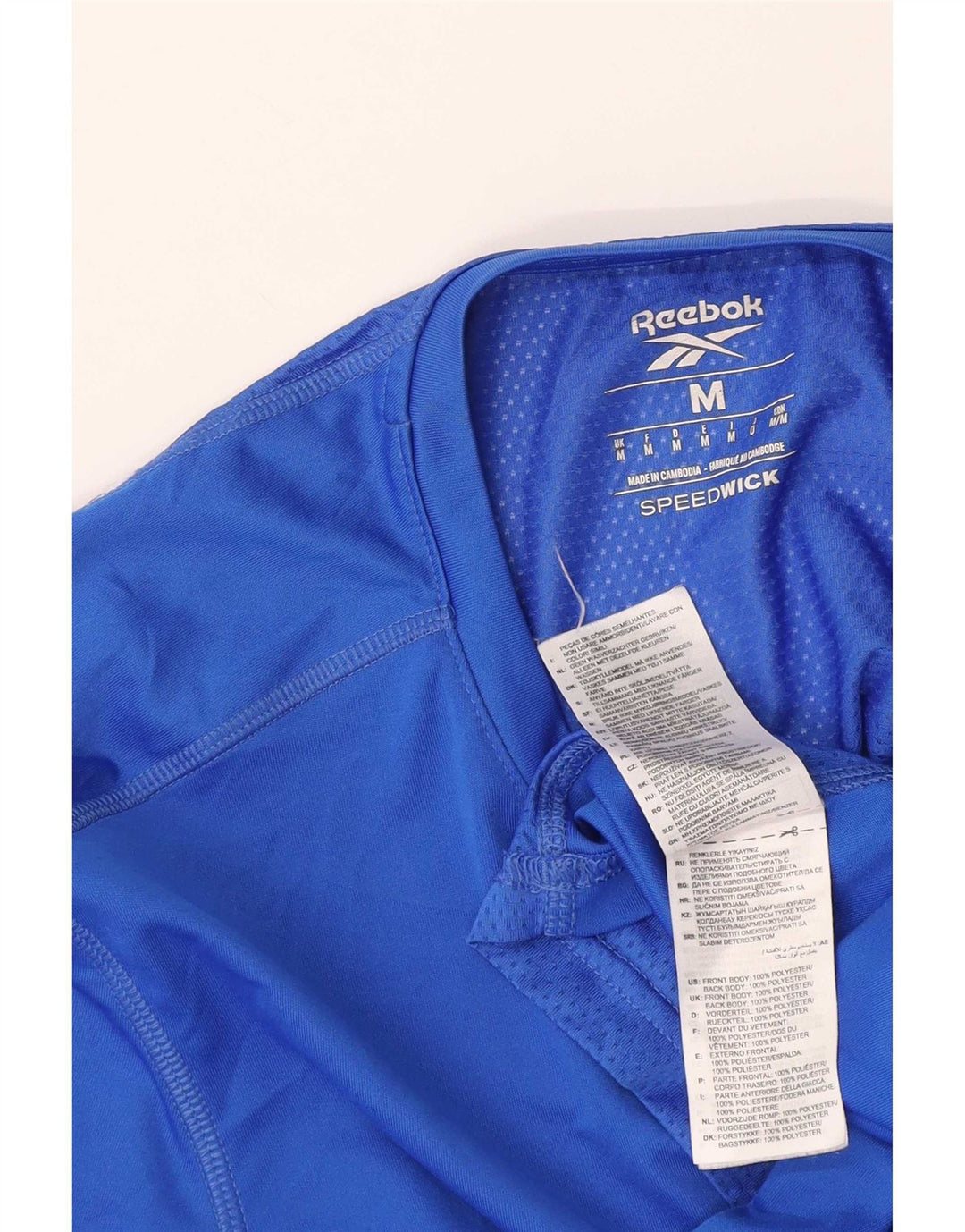 T-shirt męski Reebok Top, średni niebieski, poliester