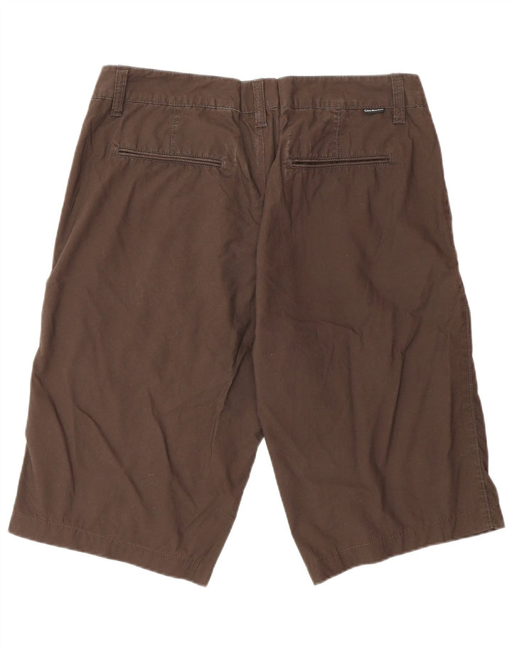 Męskie spodenki Chino Calvin Klein W36, duże, brązowe, bawełniane
