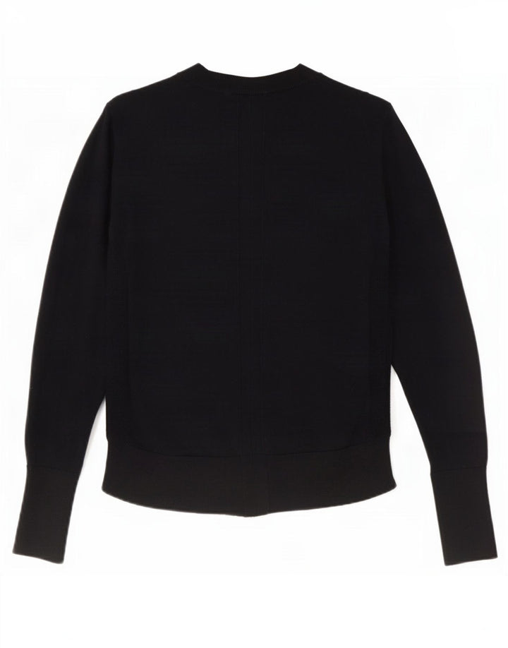 Sweter damski Jigsaw z golfem UK 12, średnia czarna wełna