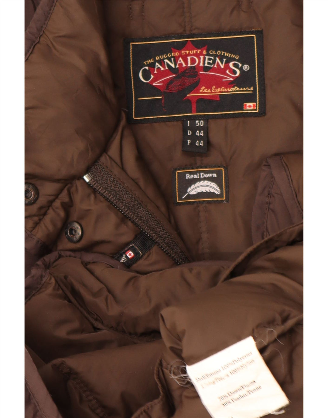 Damski płaszcz ocieplany Canadiens IT 50 XL, brązowy poliester