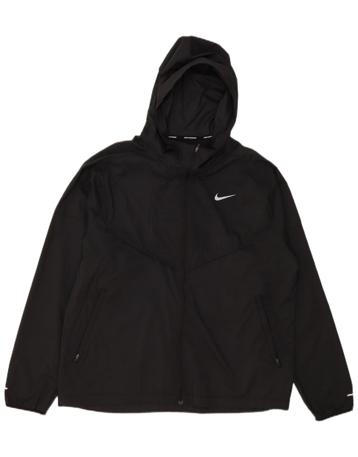 Męska bluza dresowa z kapturem Nike, duża, czarna, poliestrowa