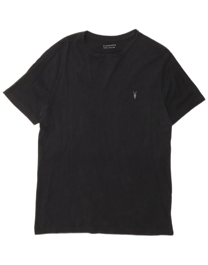 ALL SAINTS Mens T-Shirt Top Medium Black Cotton