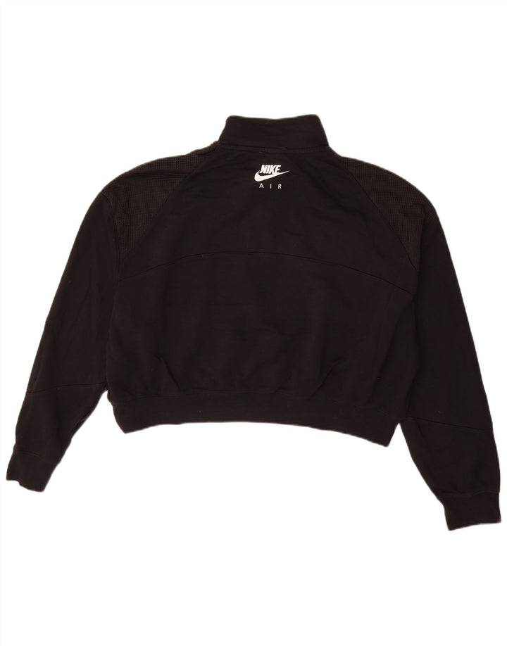 Damska bluza dresowa Nike Oversized Crop Zip Neck UK 16, duża czarna
