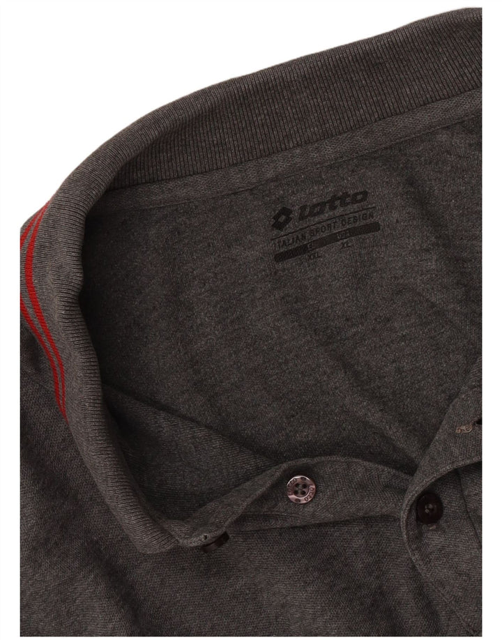 Męska koszulka polo Lotto z długim rękawem, 2XL, szara